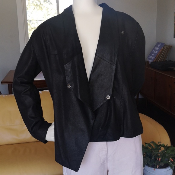 Designers Remix Collection by Charlotte  Eskildsen dressy leather jacket - Picture 2 of 14